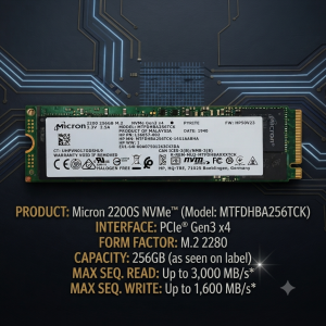 Micron 2200S NVMe 256GB 2280